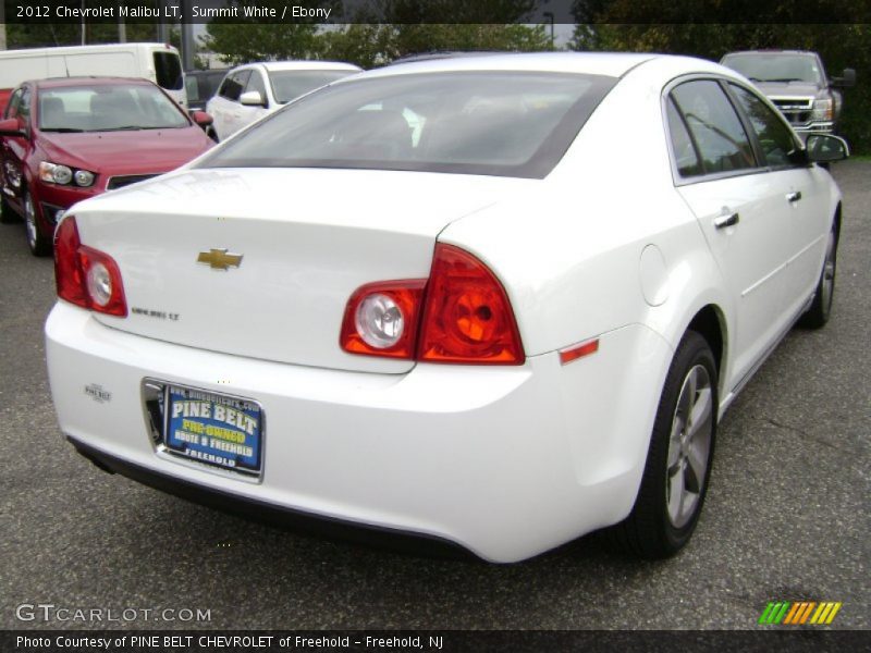 Summit White / Ebony 2012 Chevrolet Malibu LT