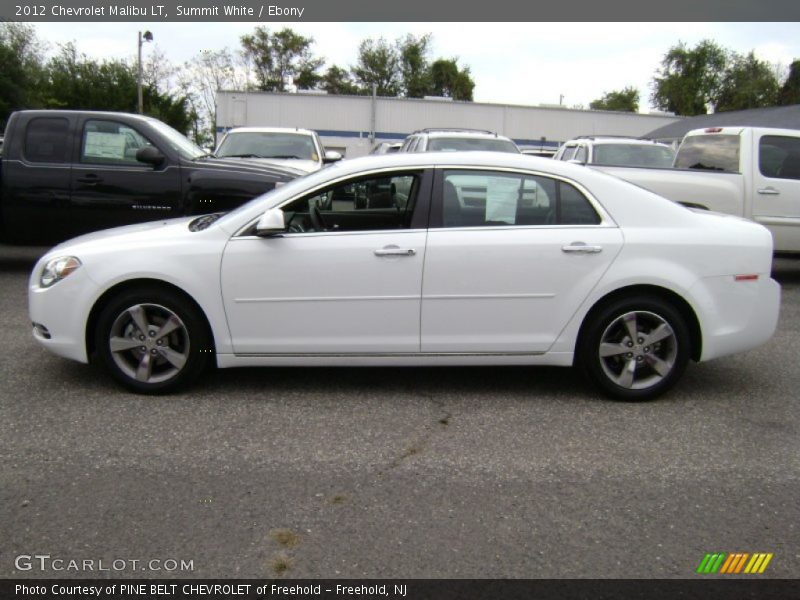 Summit White / Ebony 2012 Chevrolet Malibu LT
