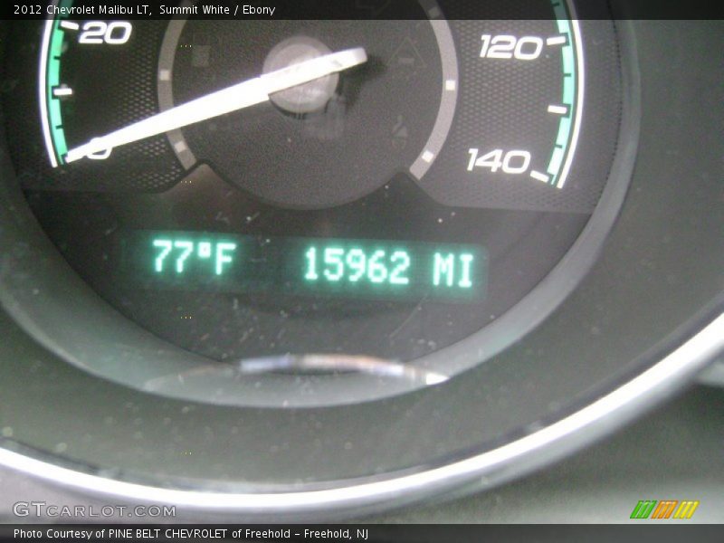 Summit White / Ebony 2012 Chevrolet Malibu LT