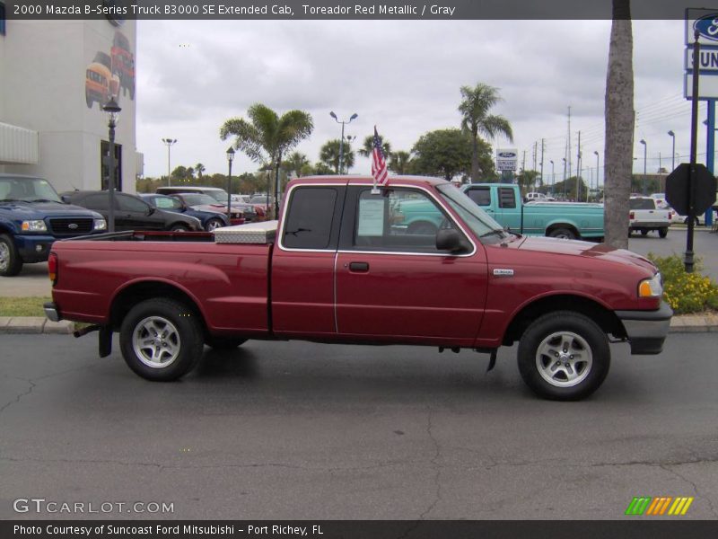 Toreador Red Metallic / Gray 2000 Mazda B-Series Truck B3000 SE Extended Cab