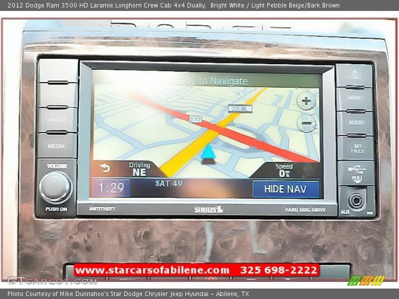 Bright White / Light Pebble Beige/Bark Brown 2012 Dodge Ram 3500 HD Laramie Longhorn Crew Cab 4x4 Dually