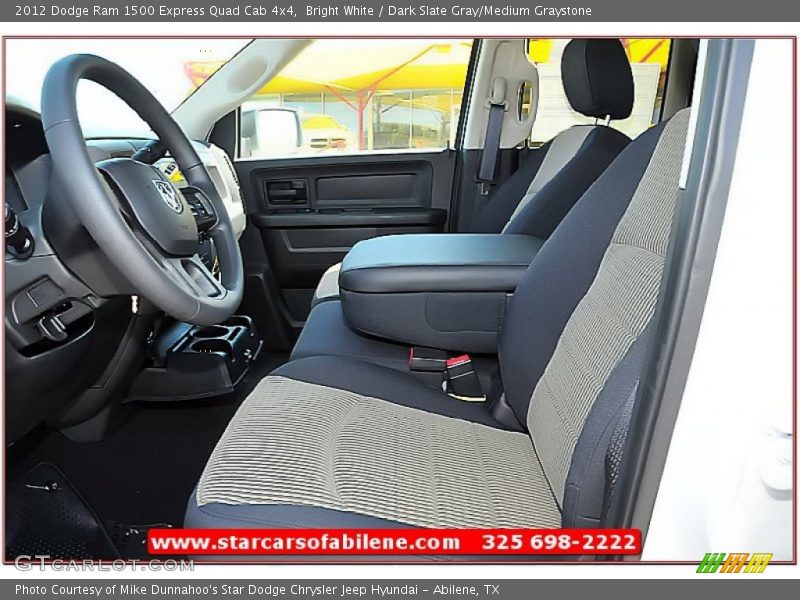 Bright White / Dark Slate Gray/Medium Graystone 2012 Dodge Ram 1500 Express Quad Cab 4x4