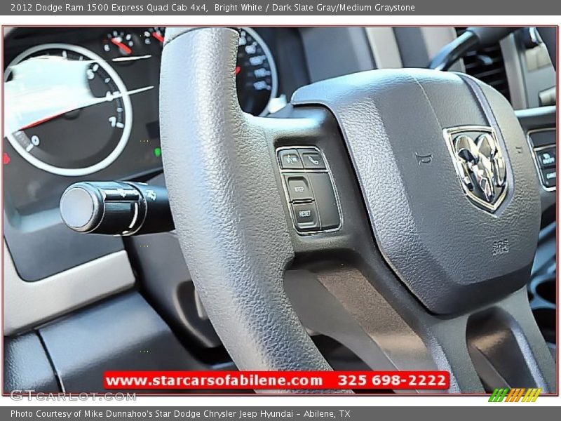 Bright White / Dark Slate Gray/Medium Graystone 2012 Dodge Ram 1500 Express Quad Cab 4x4