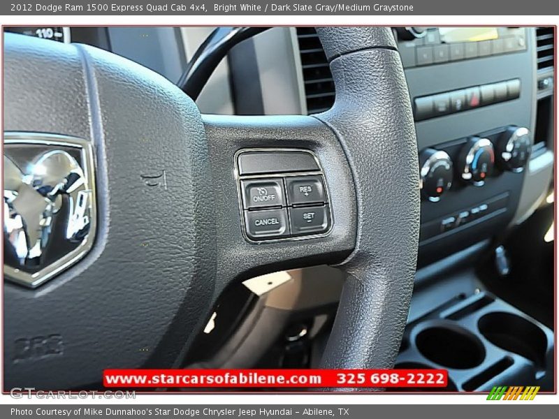 Bright White / Dark Slate Gray/Medium Graystone 2012 Dodge Ram 1500 Express Quad Cab 4x4