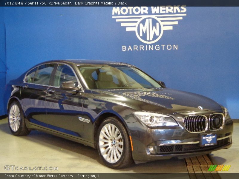 Dark Graphite Metallic / Black 2012 BMW 7 Series 750i xDrive Sedan