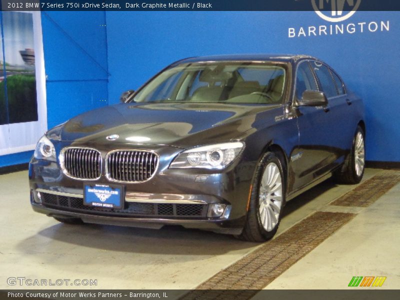 Dark Graphite Metallic / Black 2012 BMW 7 Series 750i xDrive Sedan