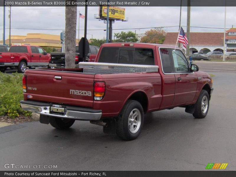 Toreador Red Metallic / Gray 2000 Mazda B-Series Truck B3000 SE Extended Cab