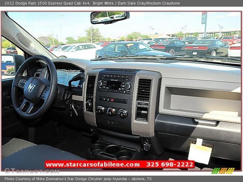 Bright White / Dark Slate Gray/Medium Graystone 2012 Dodge Ram 1500 Express Quad Cab 4x4