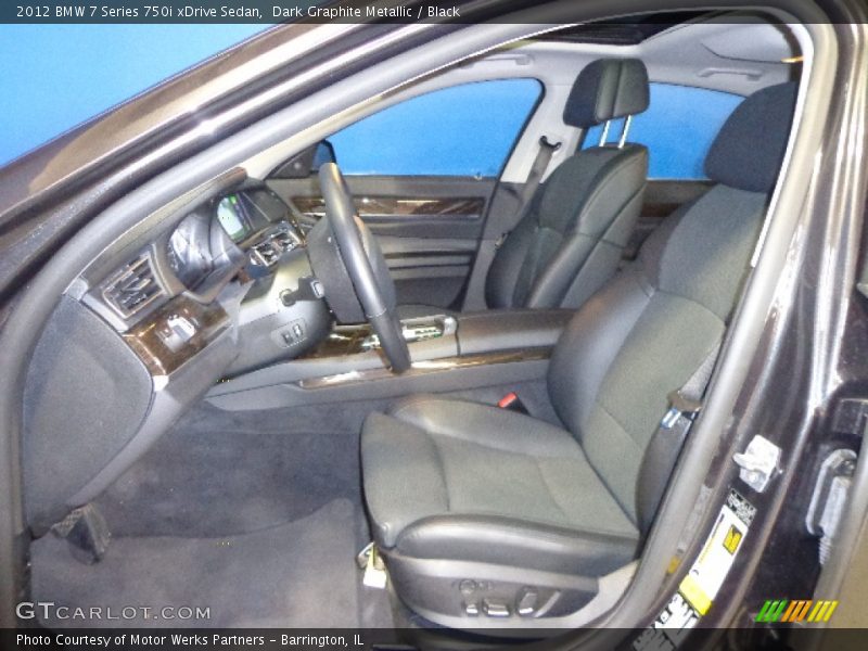 Dark Graphite Metallic / Black 2012 BMW 7 Series 750i xDrive Sedan