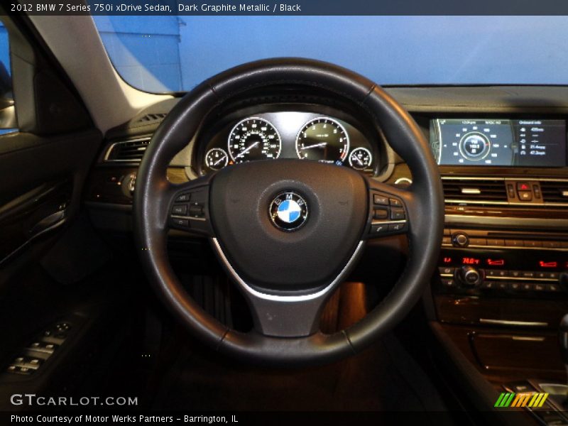 Dark Graphite Metallic / Black 2012 BMW 7 Series 750i xDrive Sedan