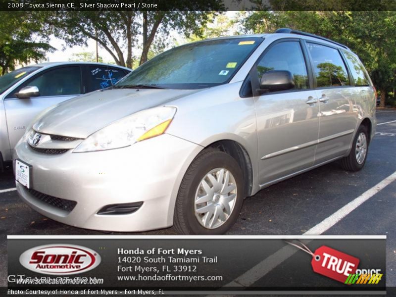 Silver Shadow Pearl / Stone 2008 Toyota Sienna CE