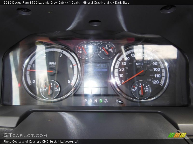 Mineral Gray Metallic / Dark Slate 2010 Dodge Ram 3500 Laramie Crew Cab 4x4 Dually