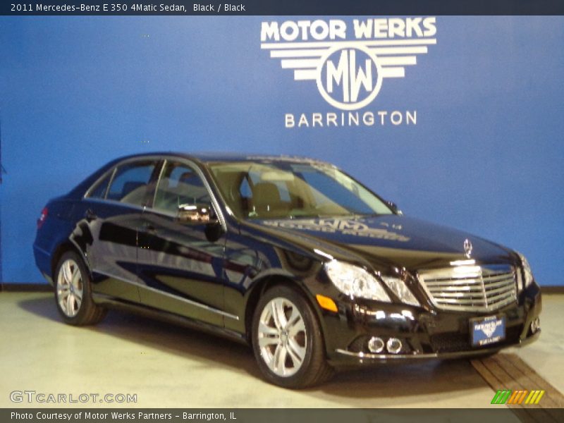 Black / Black 2011 Mercedes-Benz E 350 4Matic Sedan