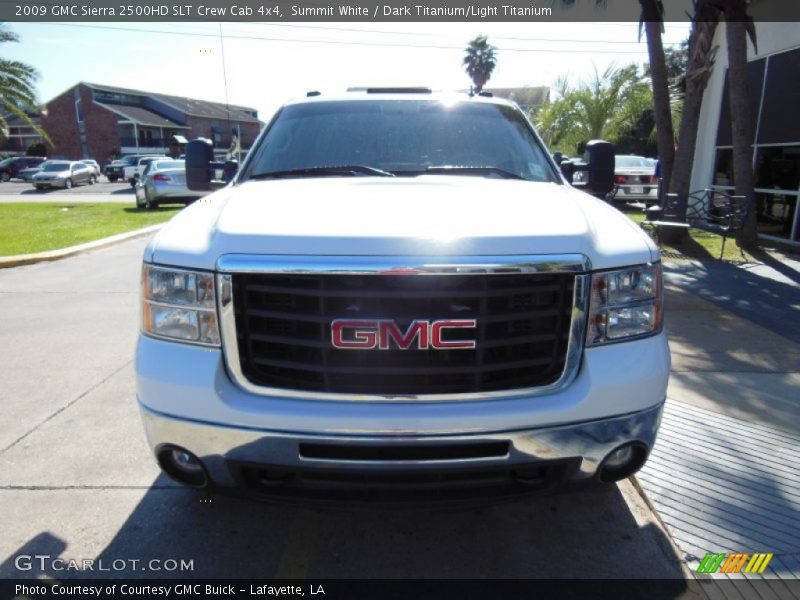 Summit White / Dark Titanium/Light Titanium 2009 GMC Sierra 2500HD SLT Crew Cab 4x4