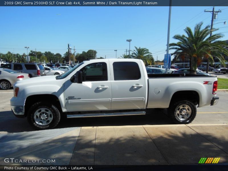 Summit White / Dark Titanium/Light Titanium 2009 GMC Sierra 2500HD SLT Crew Cab 4x4