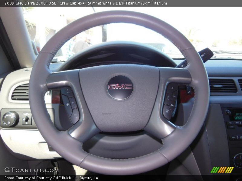 Summit White / Dark Titanium/Light Titanium 2009 GMC Sierra 2500HD SLT Crew Cab 4x4