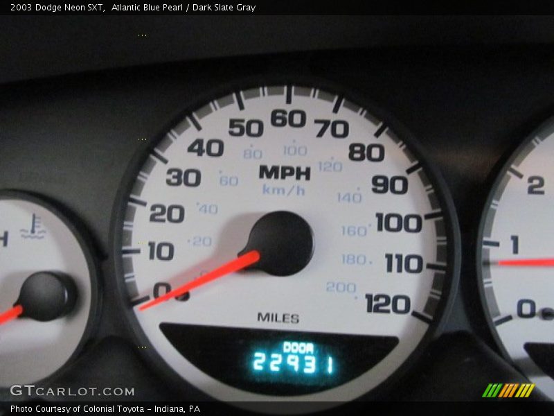 Atlantic Blue Pearl / Dark Slate Gray 2003 Dodge Neon SXT