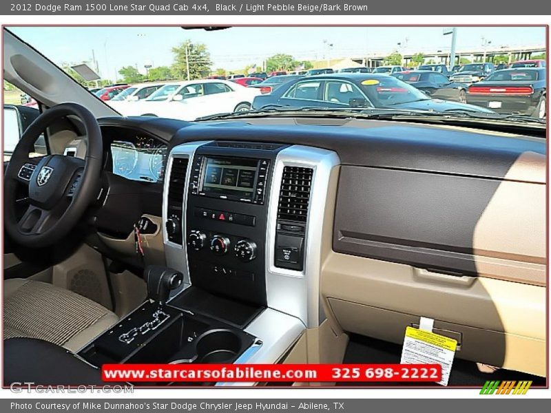 Black / Light Pebble Beige/Bark Brown 2012 Dodge Ram 1500 Lone Star Quad Cab 4x4