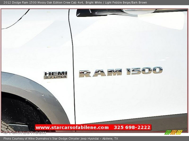 Bright White / Light Pebble Beige/Bark Brown 2012 Dodge Ram 1500 Mossy Oak Edition Crew Cab 4x4