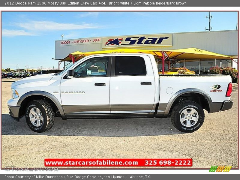 Bright White / Light Pebble Beige/Bark Brown 2012 Dodge Ram 1500 Mossy Oak Edition Crew Cab 4x4