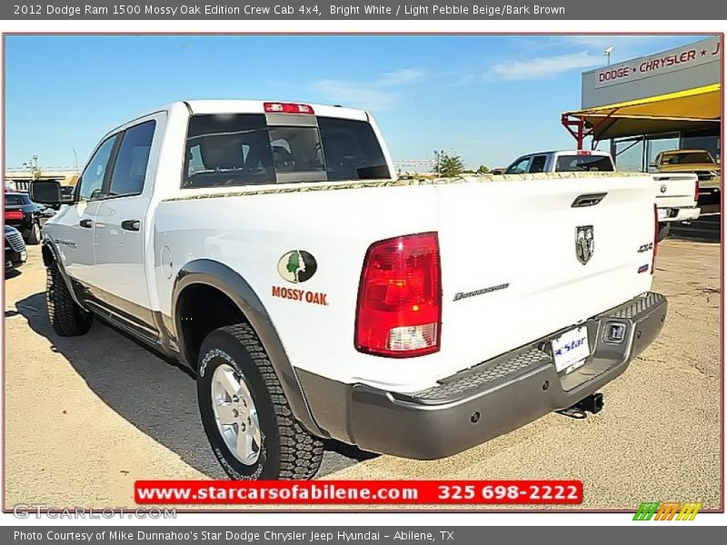 Bright White / Light Pebble Beige/Bark Brown 2012 Dodge Ram 1500 Mossy Oak Edition Crew Cab 4x4