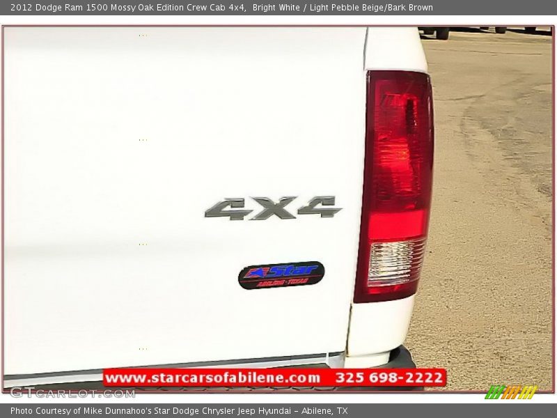 Bright White / Light Pebble Beige/Bark Brown 2012 Dodge Ram 1500 Mossy Oak Edition Crew Cab 4x4