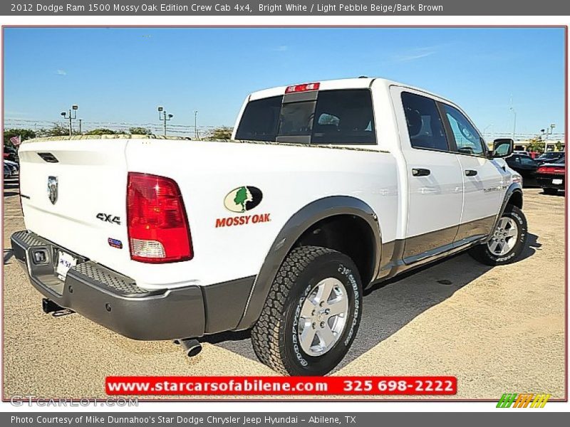 Bright White / Light Pebble Beige/Bark Brown 2012 Dodge Ram 1500 Mossy Oak Edition Crew Cab 4x4