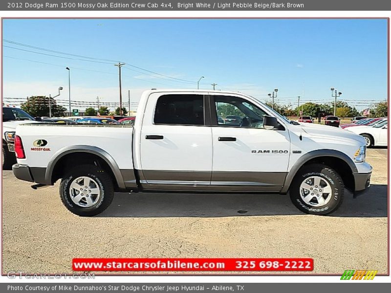 Bright White / Light Pebble Beige/Bark Brown 2012 Dodge Ram 1500 Mossy Oak Edition Crew Cab 4x4