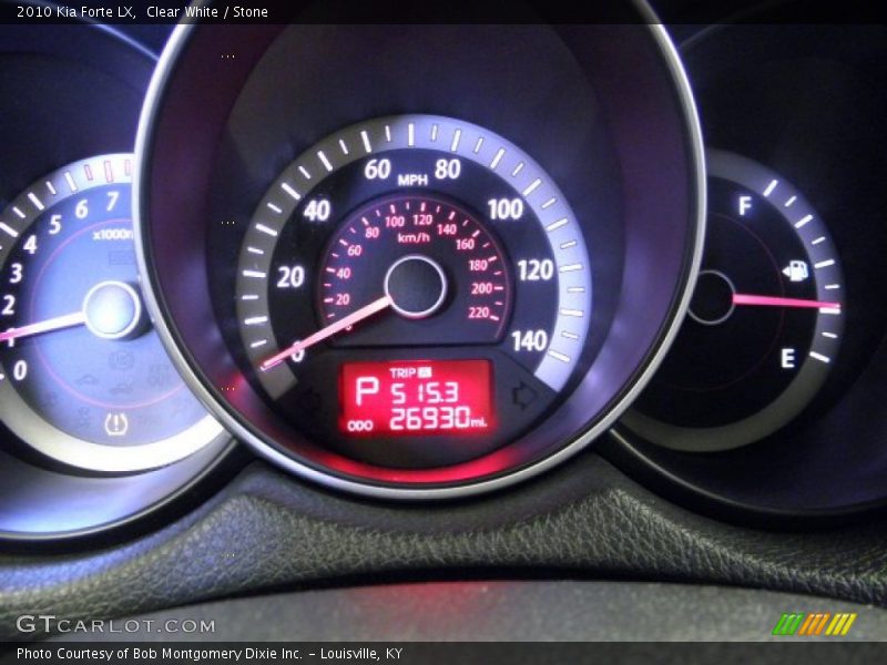 Clear White / Stone 2010 Kia Forte LX