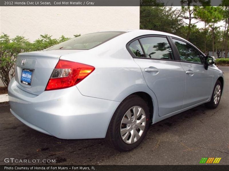 Cool Mist Metallic / Gray 2012 Honda Civic LX Sedan