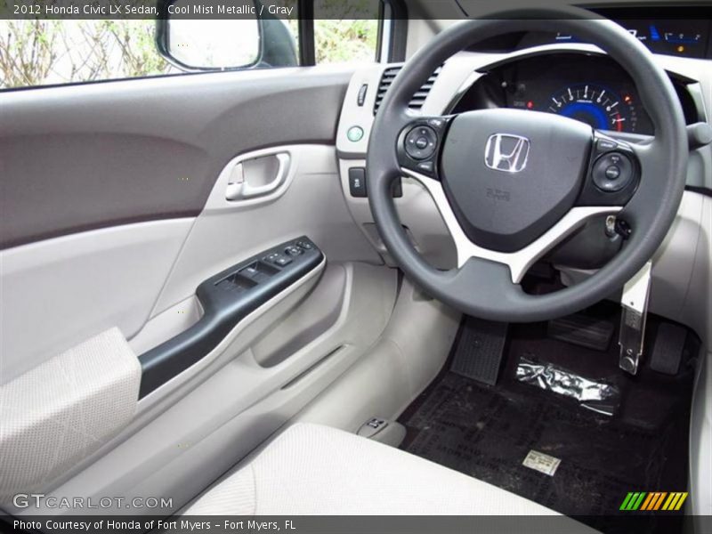 Cool Mist Metallic / Gray 2012 Honda Civic LX Sedan