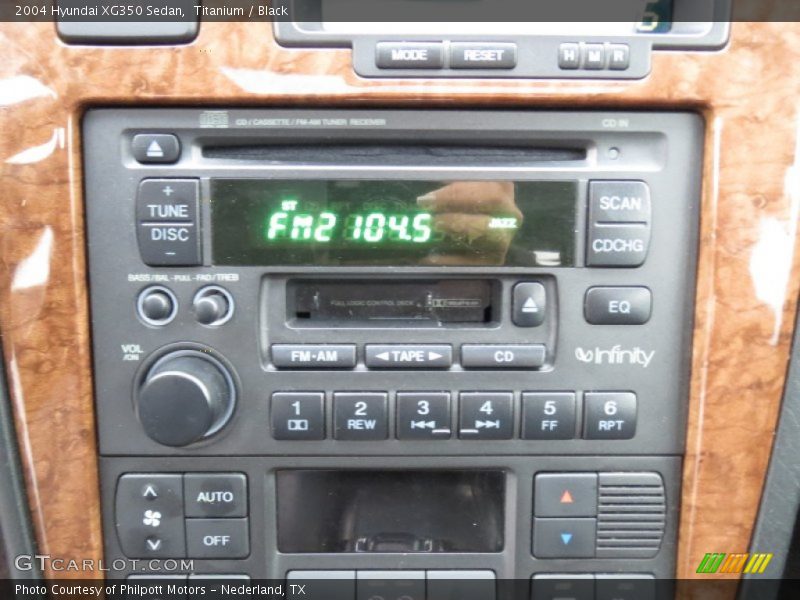Titanium / Black 2004 Hyundai XG350 Sedan