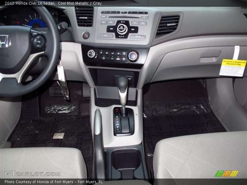Cool Mist Metallic / Gray 2012 Honda Civic LX Sedan