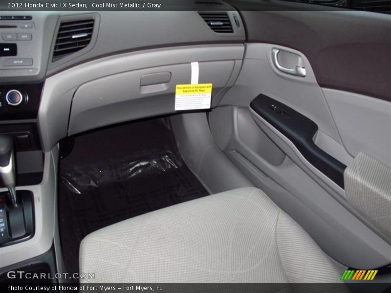 Cool Mist Metallic / Gray 2012 Honda Civic LX Sedan