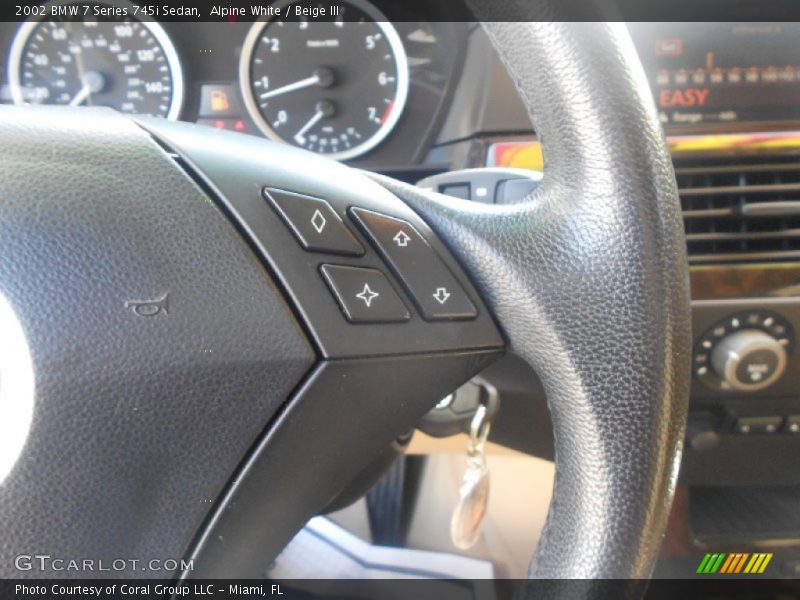 Alpine White / Beige III 2002 BMW 7 Series 745i Sedan