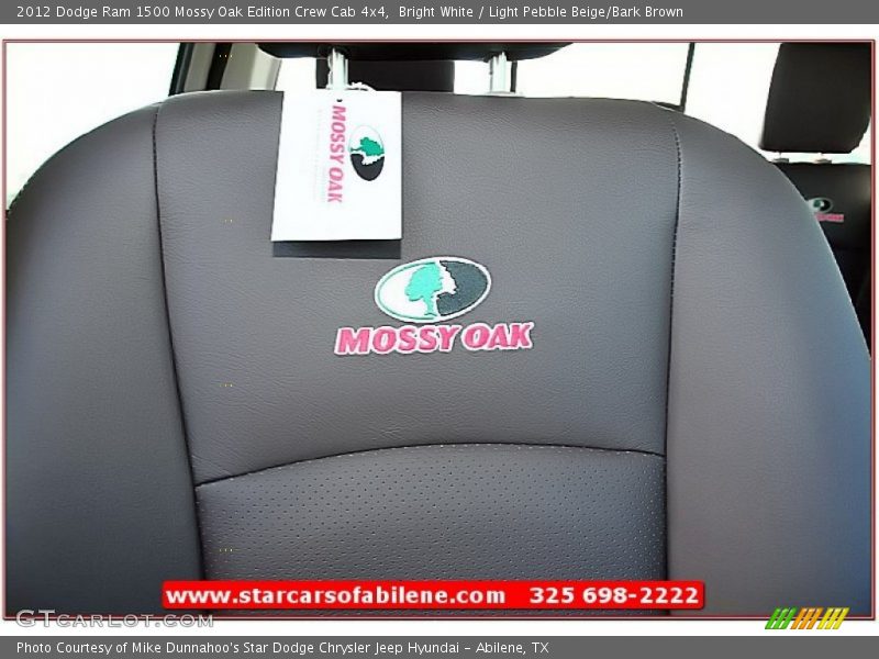 Bright White / Light Pebble Beige/Bark Brown 2012 Dodge Ram 1500 Mossy Oak Edition Crew Cab 4x4