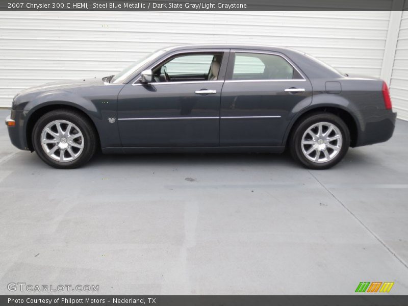 Steel Blue Metallic / Dark Slate Gray/Light Graystone 2007 Chrysler 300 C HEMI
