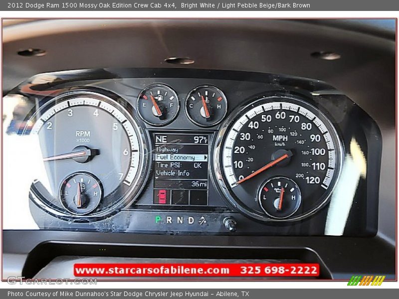 Bright White / Light Pebble Beige/Bark Brown 2012 Dodge Ram 1500 Mossy Oak Edition Crew Cab 4x4