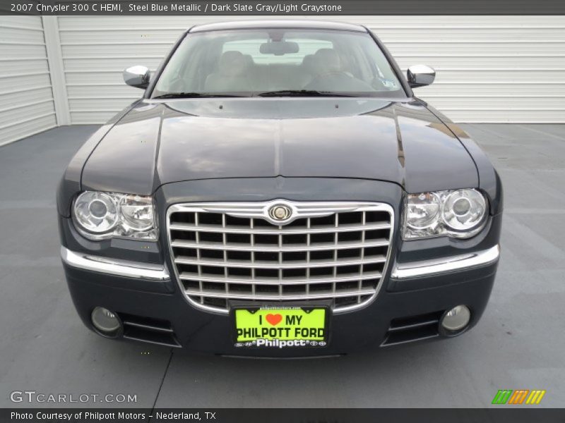 Steel Blue Metallic / Dark Slate Gray/Light Graystone 2007 Chrysler 300 C HEMI