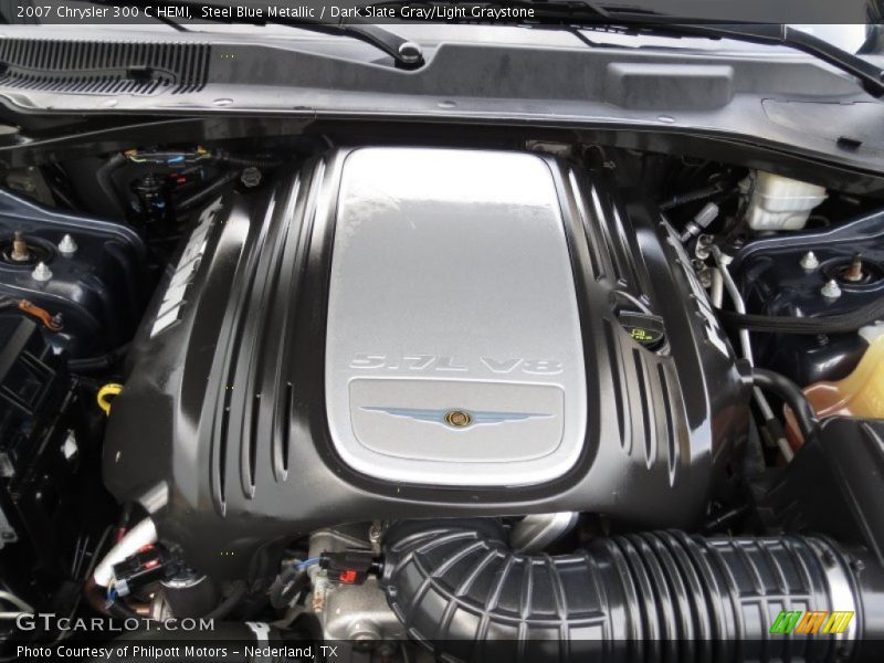 Steel Blue Metallic / Dark Slate Gray/Light Graystone 2007 Chrysler 300 C HEMI
