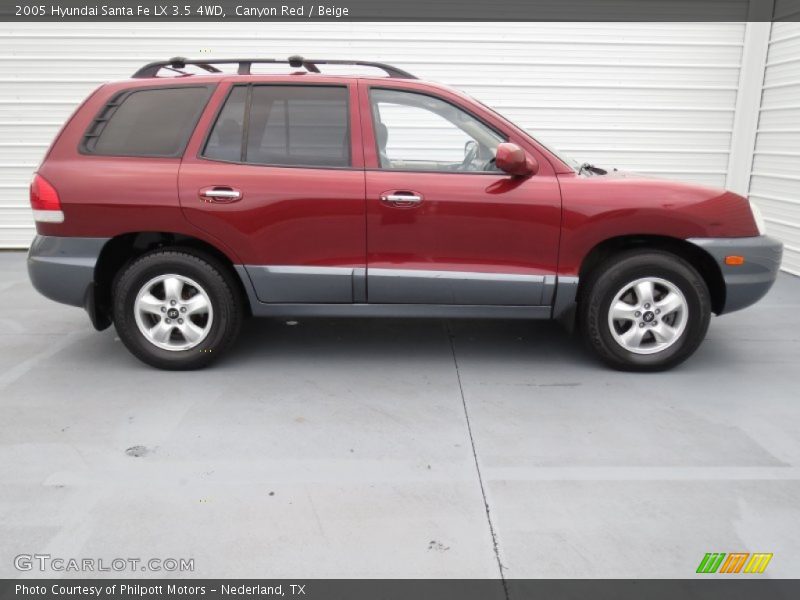 Canyon Red / Beige 2005 Hyundai Santa Fe LX 3.5 4WD