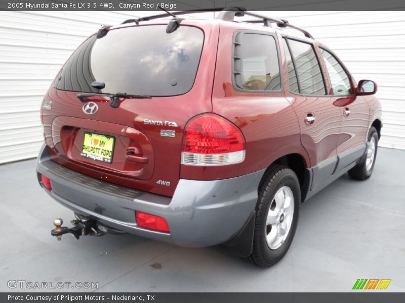 Canyon Red / Beige 2005 Hyundai Santa Fe LX 3.5 4WD