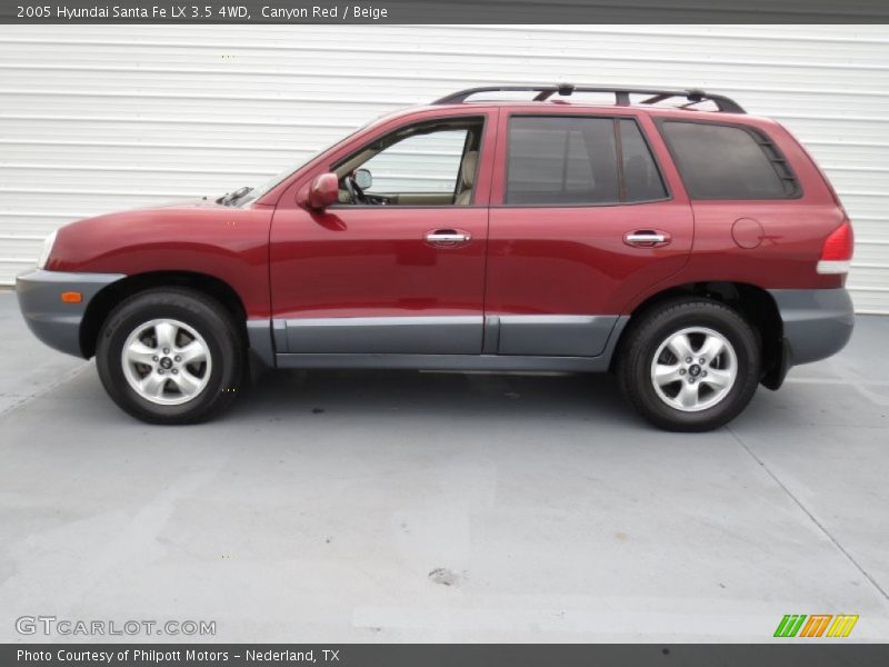 Canyon Red / Beige 2005 Hyundai Santa Fe LX 3.5 4WD