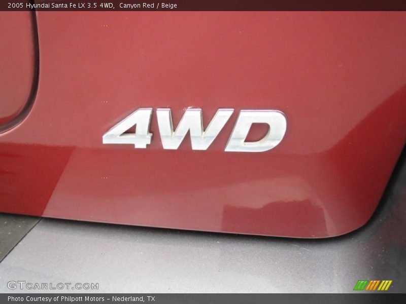 Canyon Red / Beige 2005 Hyundai Santa Fe LX 3.5 4WD