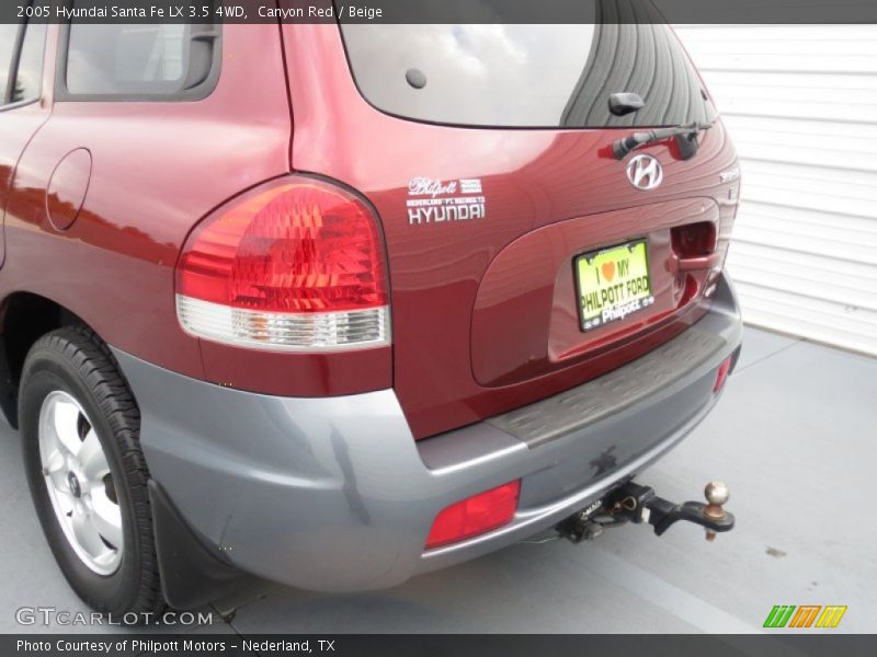 Canyon Red / Beige 2005 Hyundai Santa Fe LX 3.5 4WD