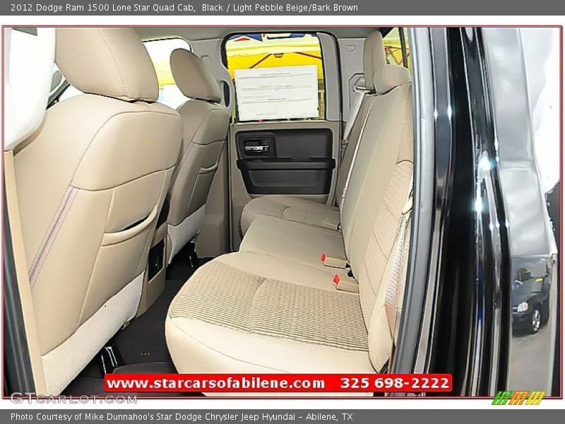 Black / Light Pebble Beige/Bark Brown 2012 Dodge Ram 1500 Lone Star Quad Cab