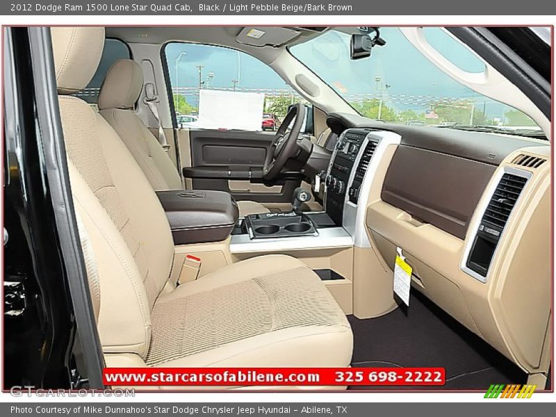 Black / Light Pebble Beige/Bark Brown 2012 Dodge Ram 1500 Lone Star Quad Cab