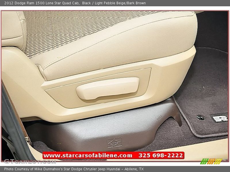 Black / Light Pebble Beige/Bark Brown 2012 Dodge Ram 1500 Lone Star Quad Cab