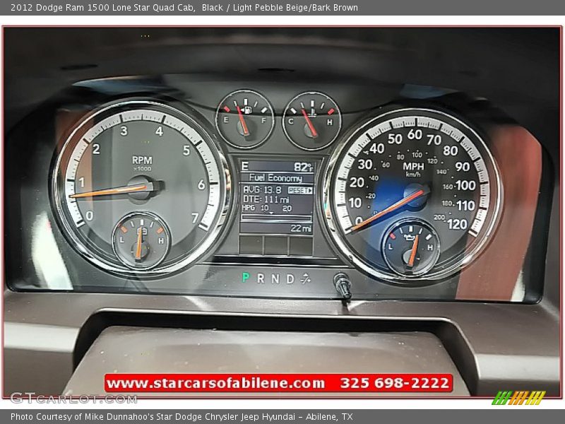 Black / Light Pebble Beige/Bark Brown 2012 Dodge Ram 1500 Lone Star Quad Cab