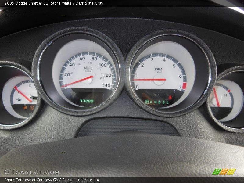 Stone White / Dark Slate Gray 2009 Dodge Charger SE